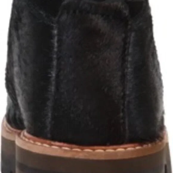 Clarks Orianna Alpine Leather Faux Fur Hiking Boots Black Size 6 - Picture 6 of 7